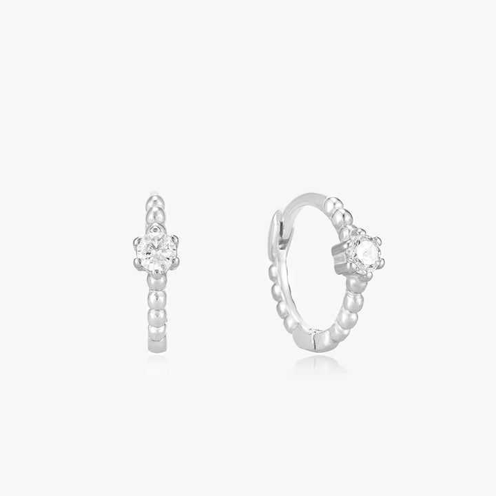 Bella Silver Huggie Earrings