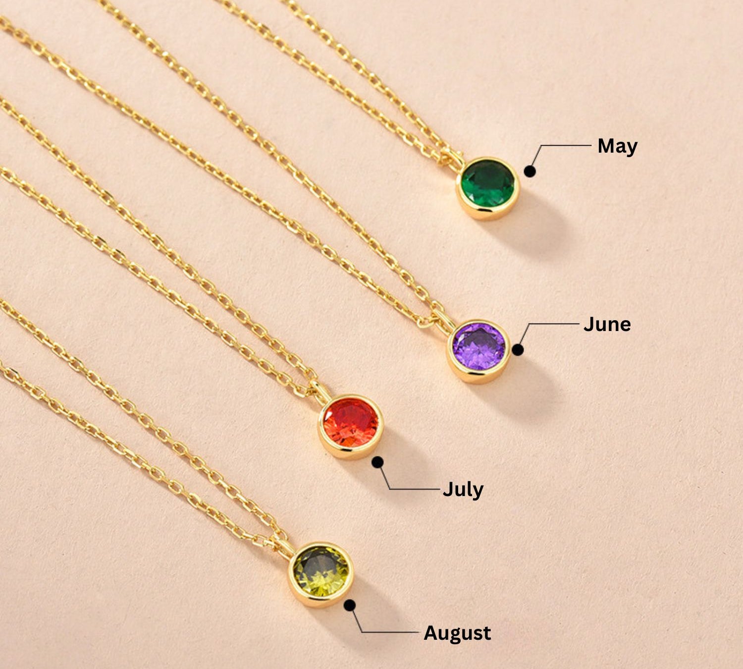 Classic Birthstone Necklaces