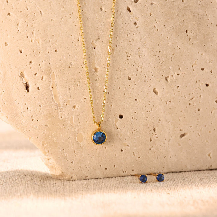 Classic Gold Birthstone Necklace