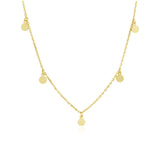 Blake Circle Station Dainty Chain Necklace Gold