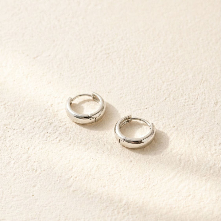 Briana Silver Huggie Earrings