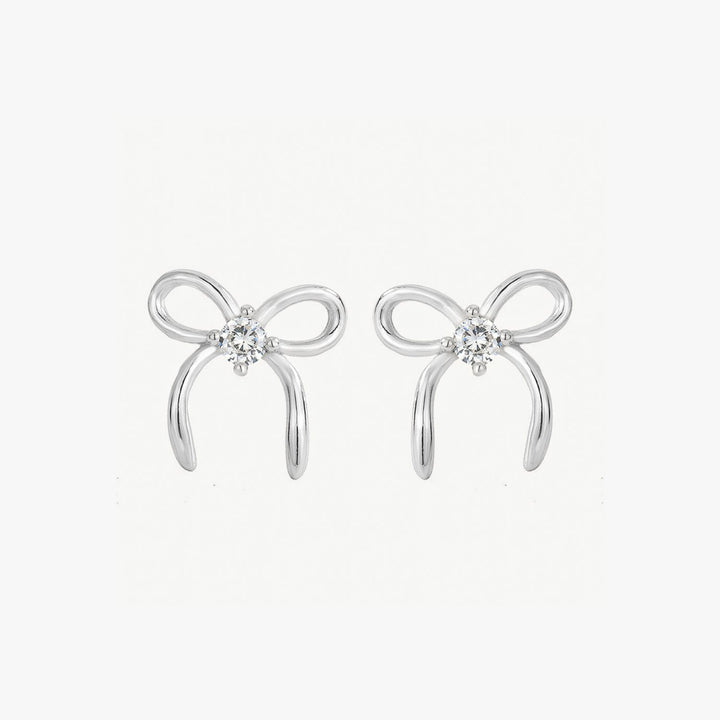 Briar Silver Bow Earrings