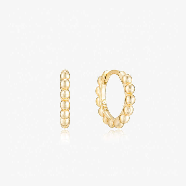 Bubble Ball Gold Mini Huggie Earrings