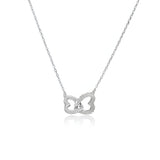 Charlotte Sterling Silver Linking Heart Pendant Necklace