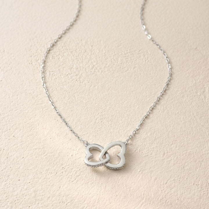 Charlotte Sterling Silver Linking Heart Pendant Necklace