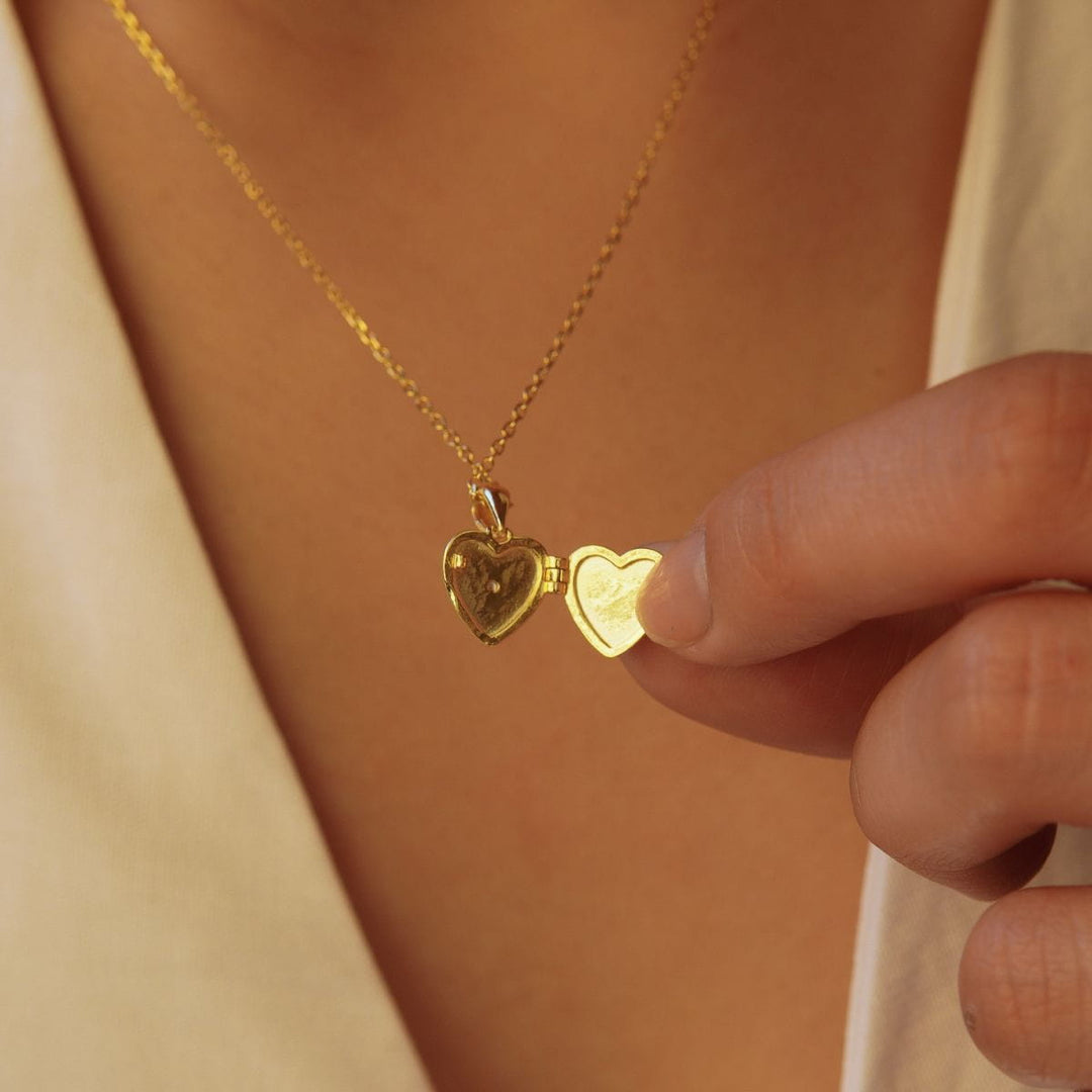 Cherish Gold Heart Locket Necklace