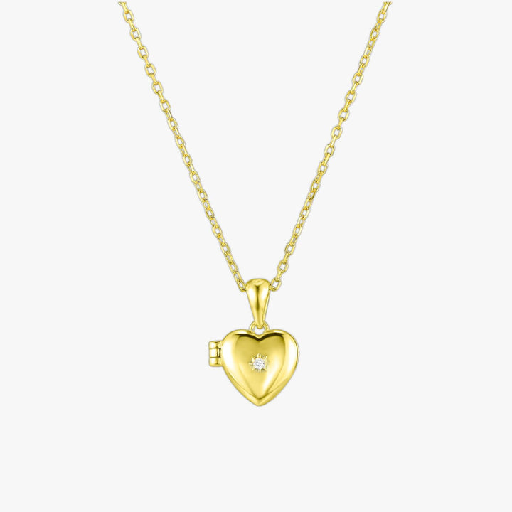 Cherish Gold Heart Locket Necklace