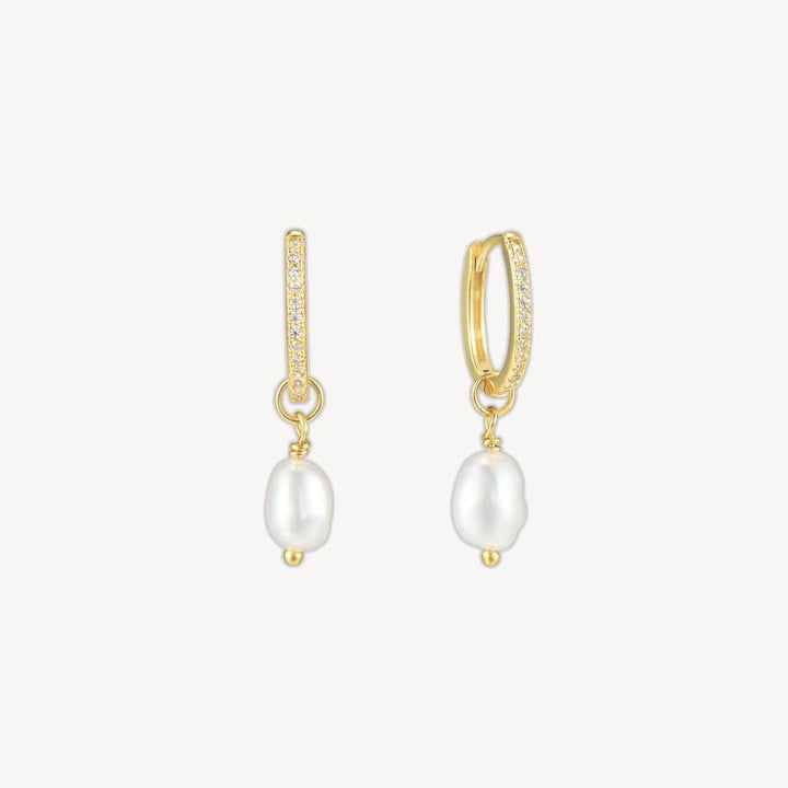 Cleo Gold Baroque Pearl Drop Earrings