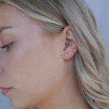 Nicole Mini Pearl Stud Earrings Gold