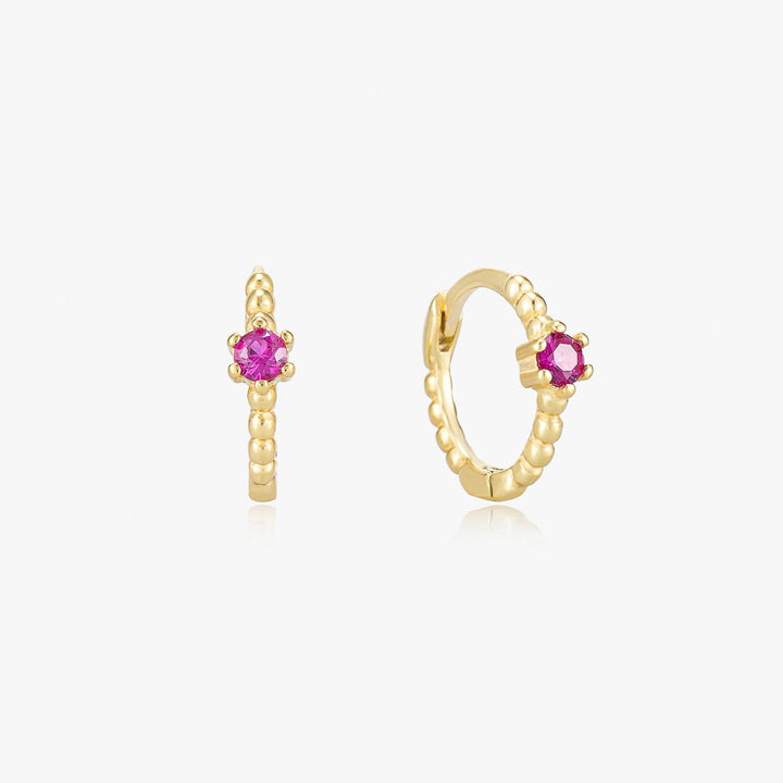 Daphne Pink Huggie Earrings