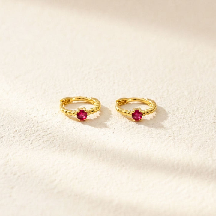 Daphne Pink Huggie Earrings