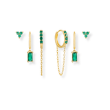 Delilah Emerald Earring Stack