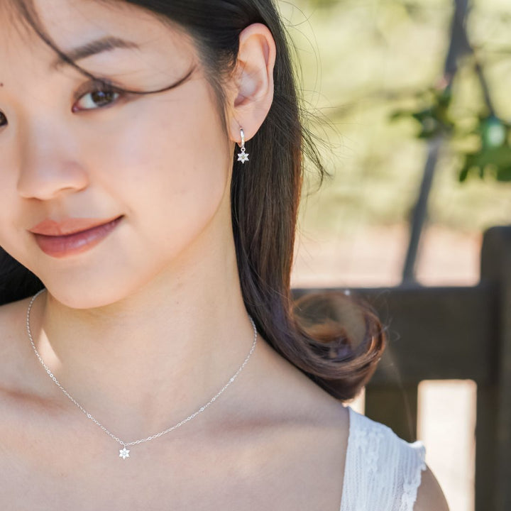 Bloom Into You Earring & Necklace Set Silver