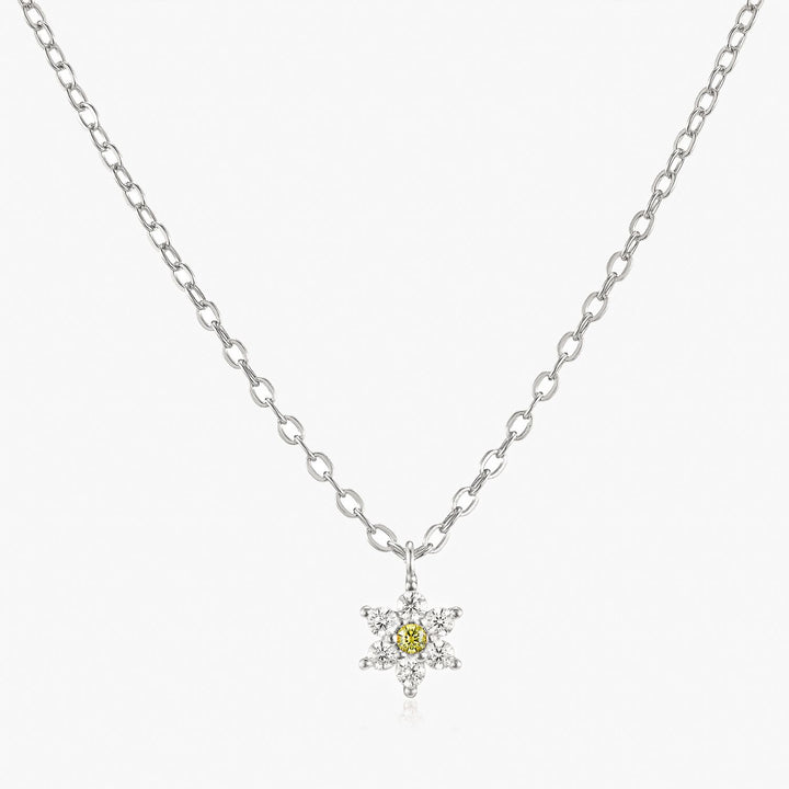Elara Flower Silver Pendant Necklace