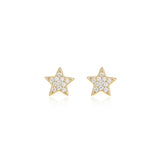 Elena Pave Star Stud Earrings