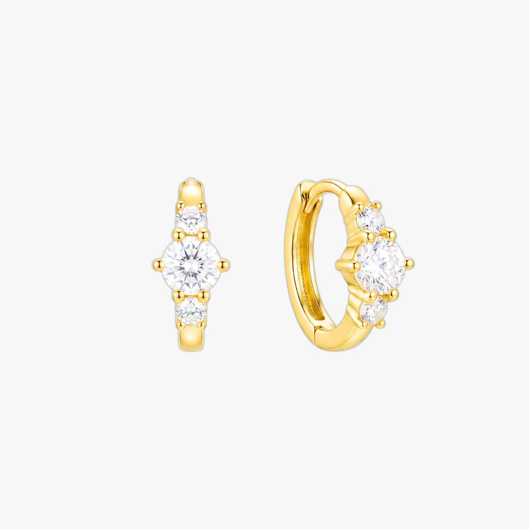 Elin Trio Sparkle Huggie Earrings