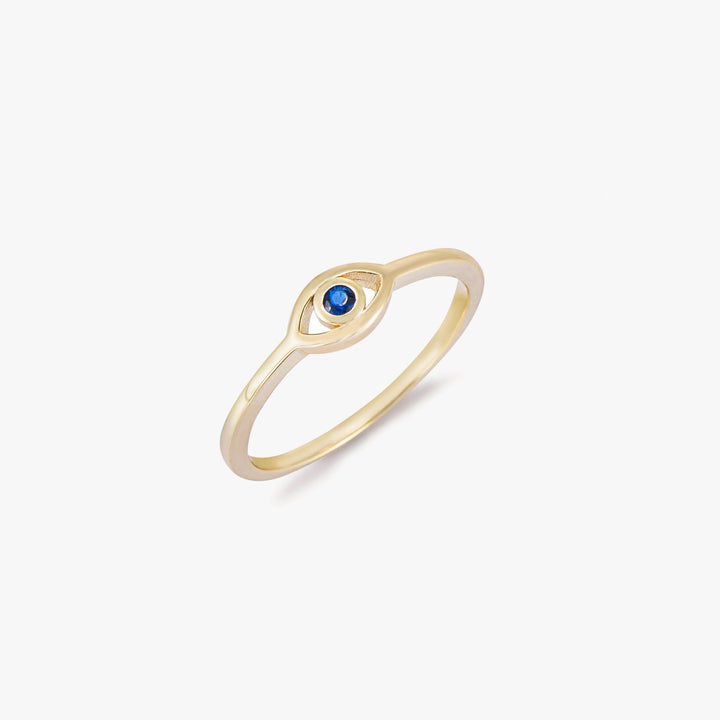 Olivgrüner CZ-Ring aus Gold