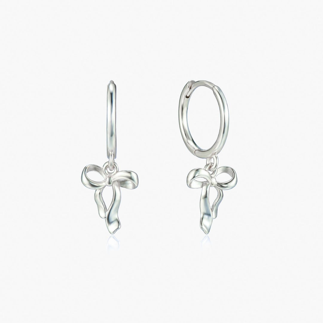 Élise Silver Bow Earrings