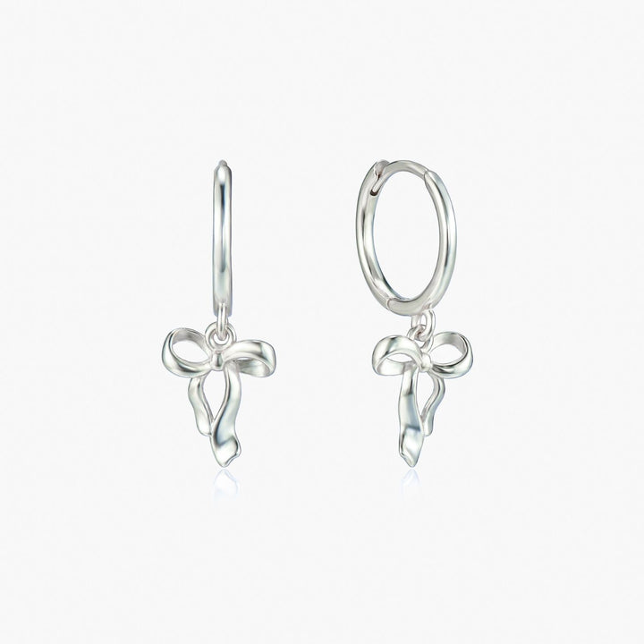 Élise Silver Bow Earrings