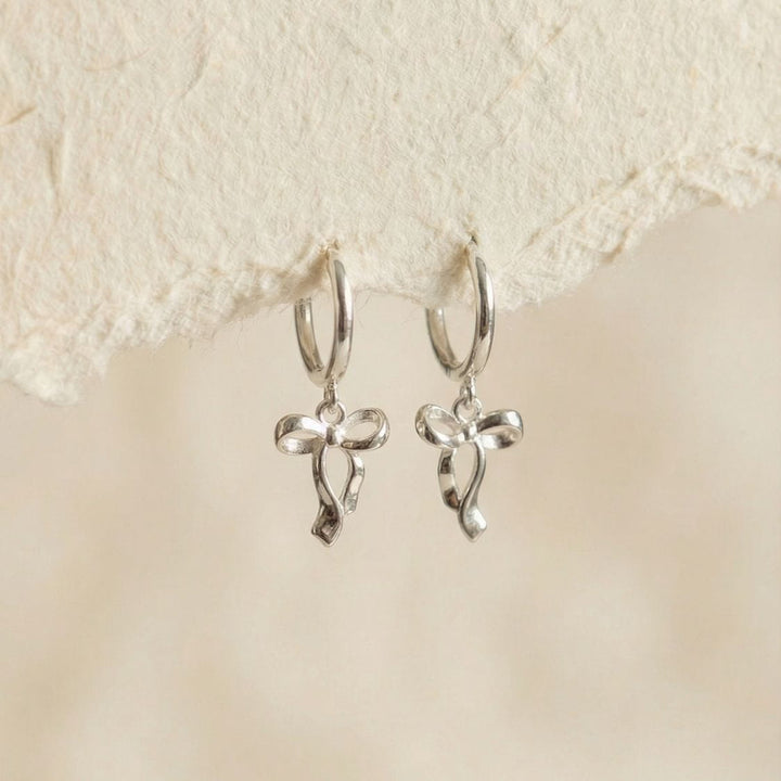 Élise Silver Bow Earrings