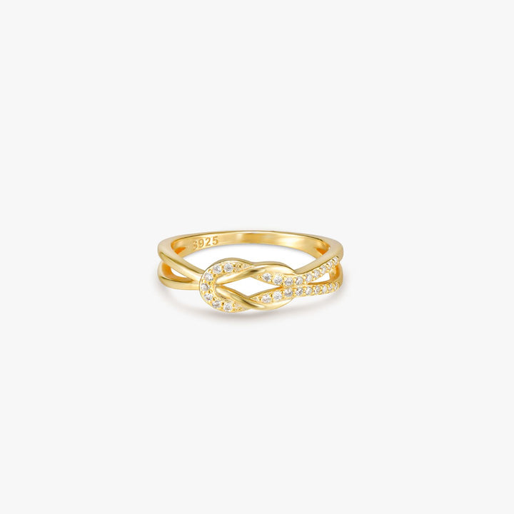 Elodie Pave Knot Ring