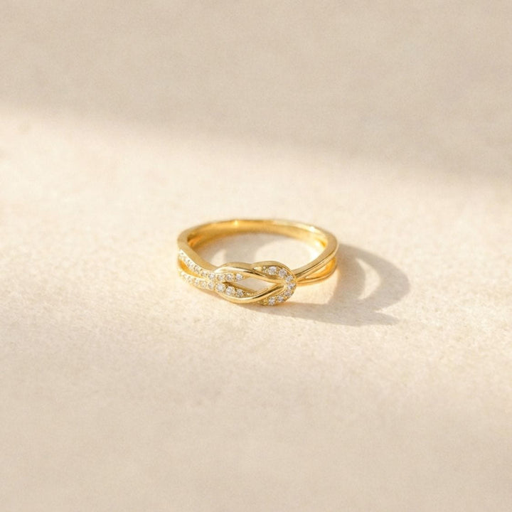 Elodie Pave Knot Ring