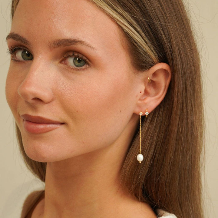 Eloise Pearl Drop Earrings Gold