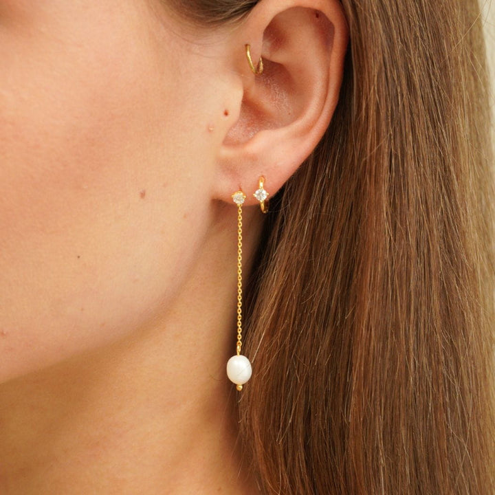 Eloise Pearl Drop Earrings Gold
