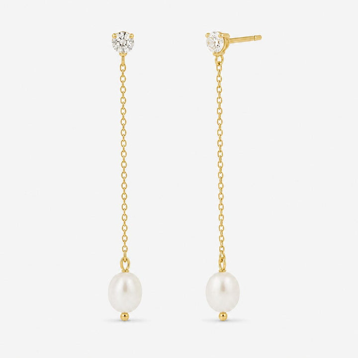 Eloise Pearl Drop Earrings Gold