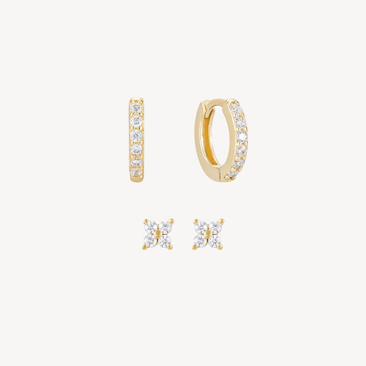 Essential Sparkle Earring Set Gold