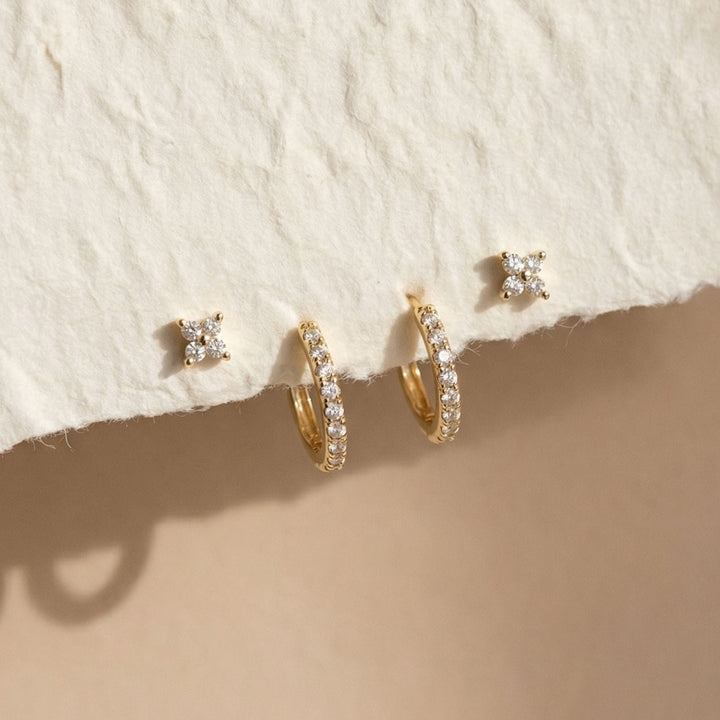 Essential Sparkle Earring Set Gold