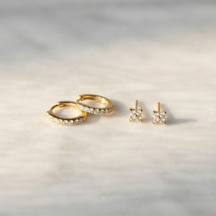 Essential Sparkle Earring Set Gold