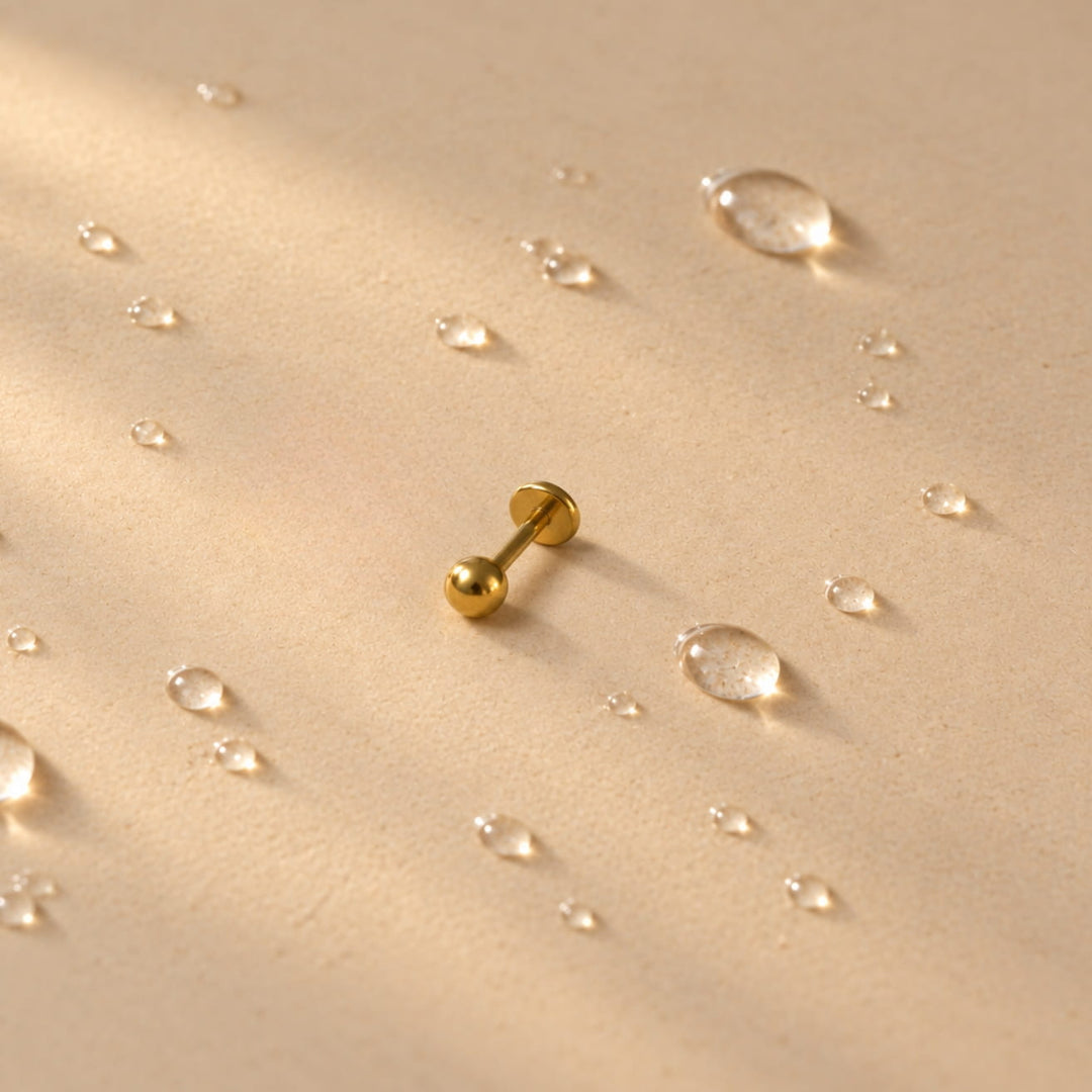 Essential Ball Titanium Flatback Stud – Single