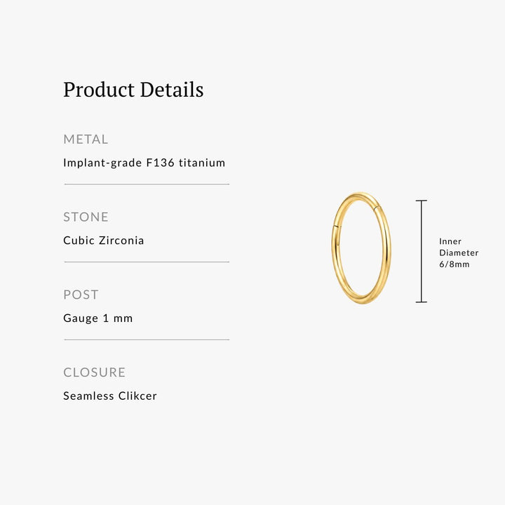 Essential Titanium Seamless Hoop – Single