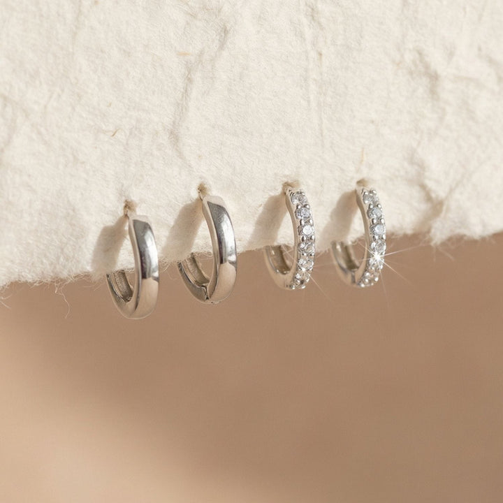 Everyday Essential Huggie Set Silver