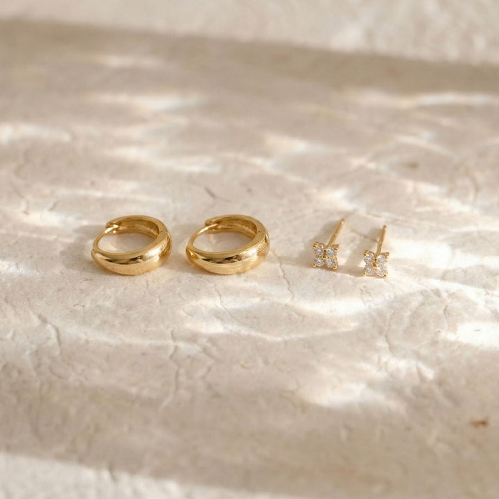 Everyday Glow Earring Stack Gold