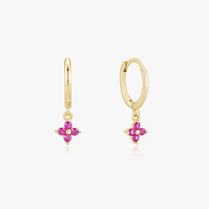 Felicia Pink Clover Drop Earrings