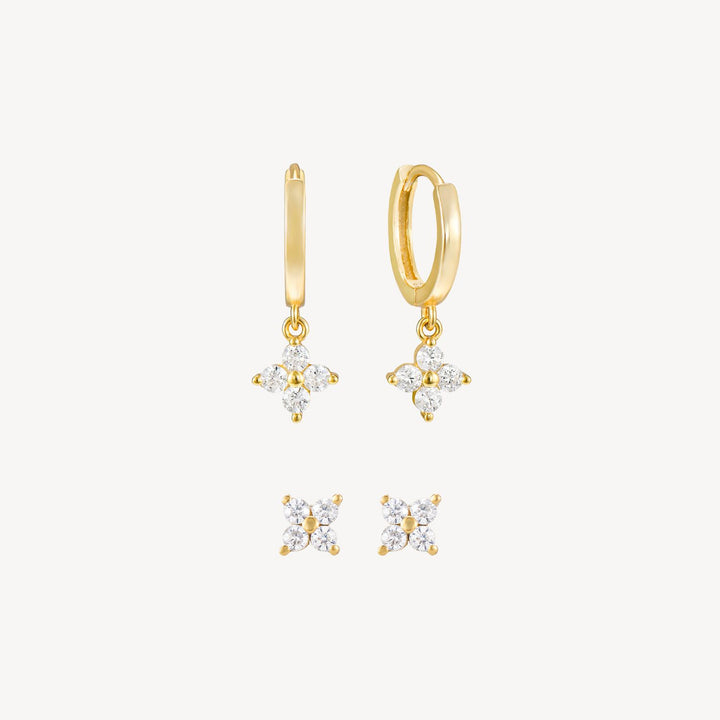 Flora Earring Set Gold