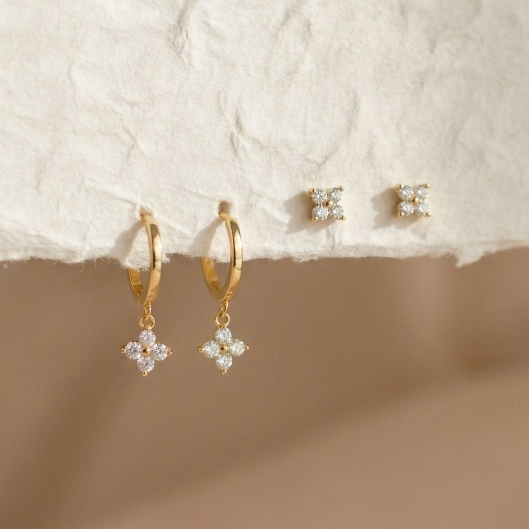 Flora Earring Set Gold