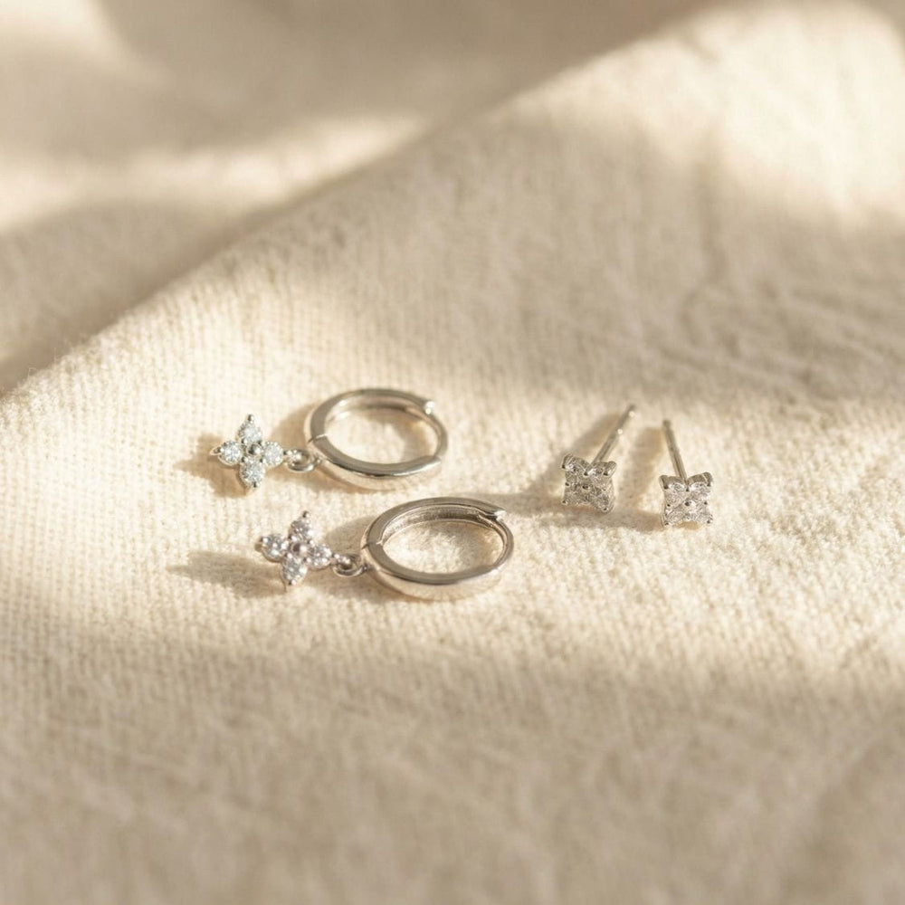 Flora Earring Set Silver