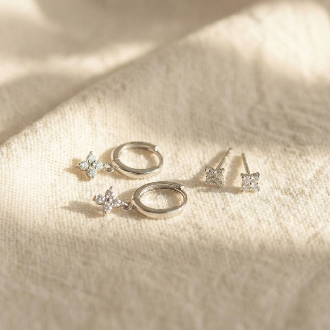 Flora Earring Set Silver