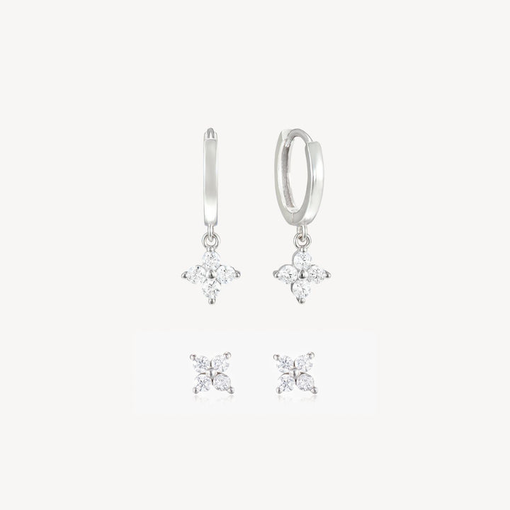 Flora Earring Set Silver