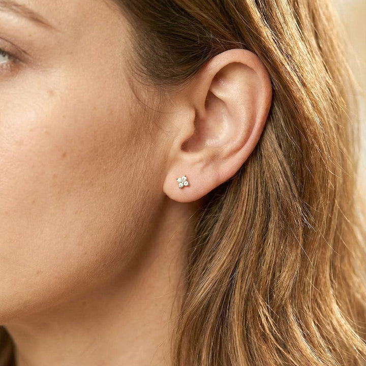 Flora Gold Flower Stud Earrings