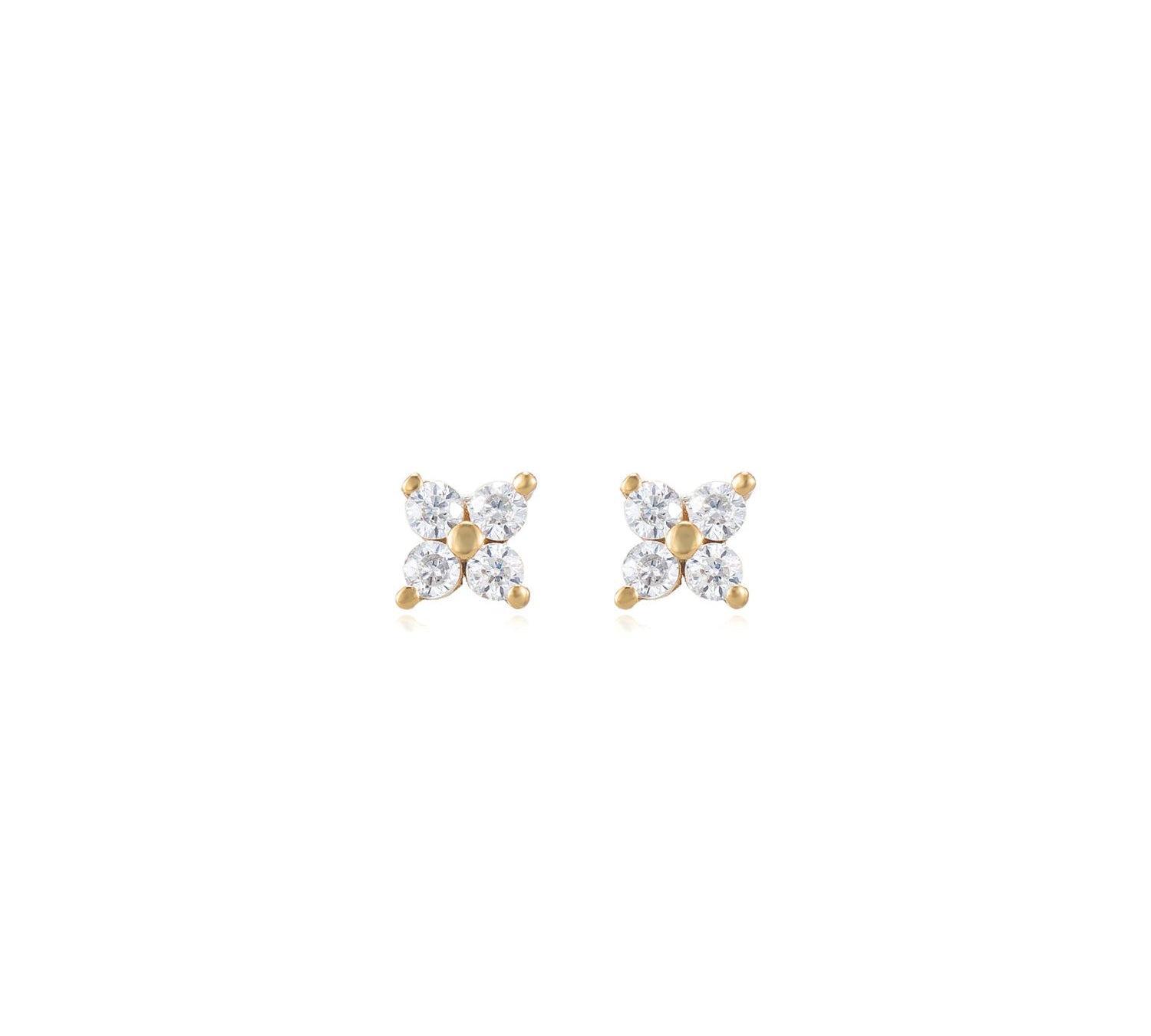 Flora Stud Earrings Gold