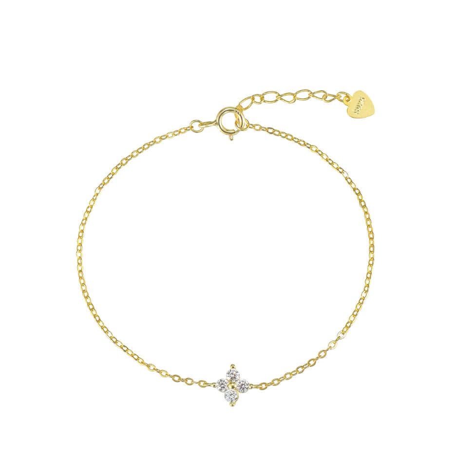 Flora CZ Gold Bracelet