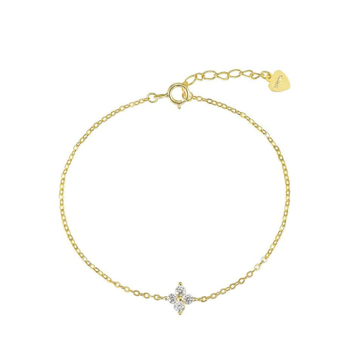 Flora CZ Gold Bracelet