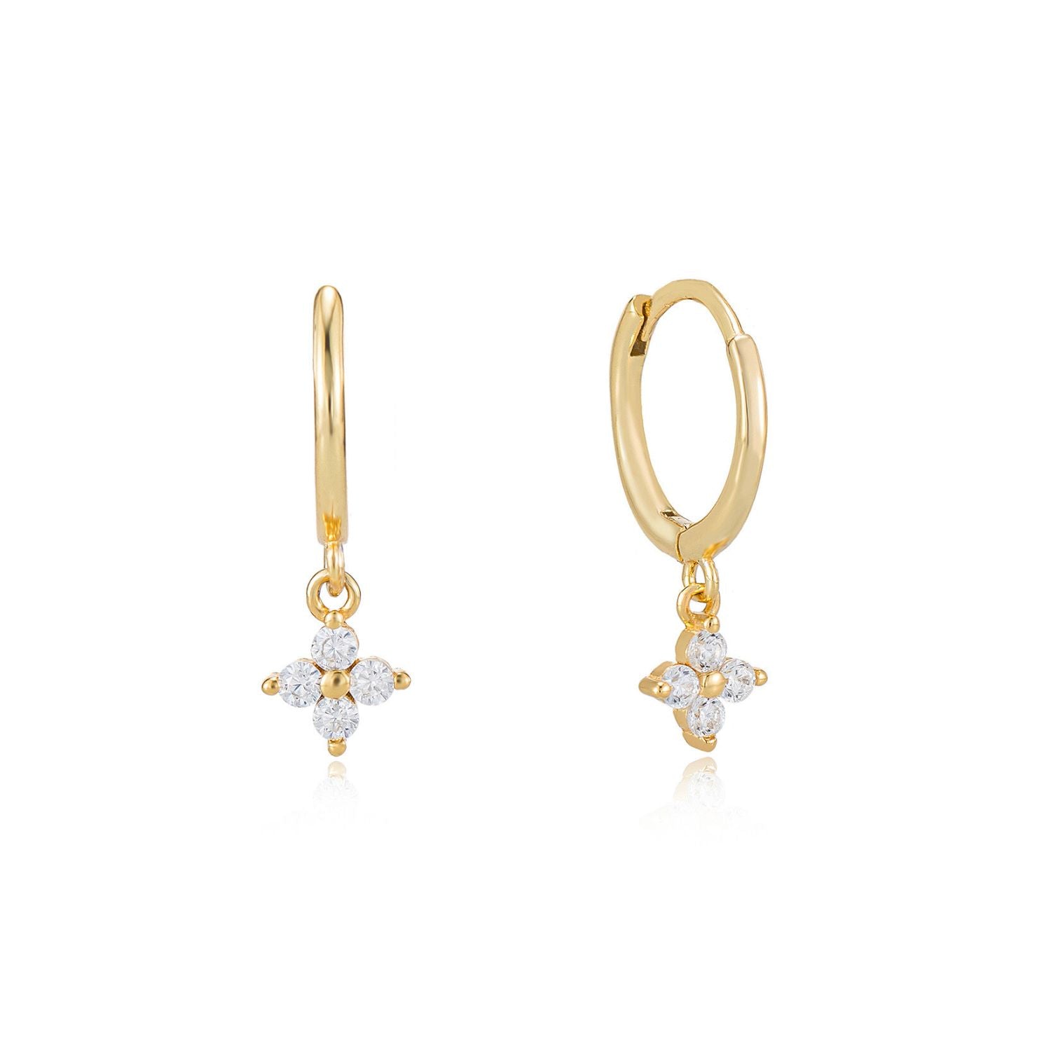 18k Gold Plated Earrings Gold Ladies Studs Gold Gold Nickel Free Earrings |  Fruugo QA