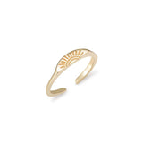 Diana Sunrise Sculpture Verstellbarer Ring Gold