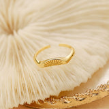 Diana Sunrise Sculpture Verstellbarer Ring Gold