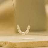 Giselle Pearl Bead Necklace Gold